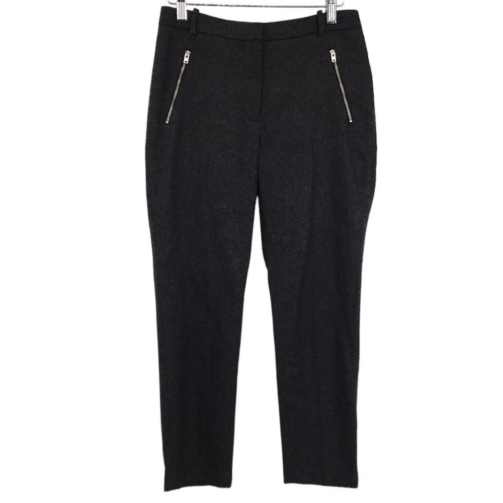 Wilfred Pants Womens 0 Gray‎ Trousers Slim Skinny Wool Cashmere Blend Aritzia